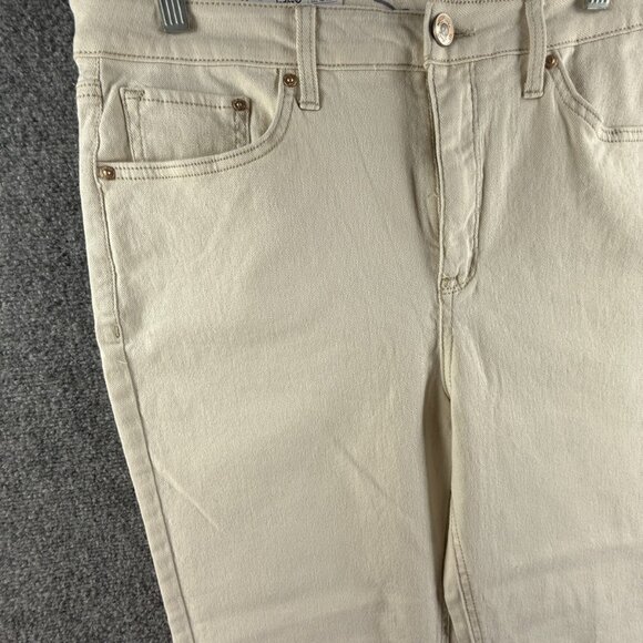NWT Seven7 Jeans Slim Straight Ivory High Rise Denim Pants Fitted Hips Ladies - Picture 2 of 16